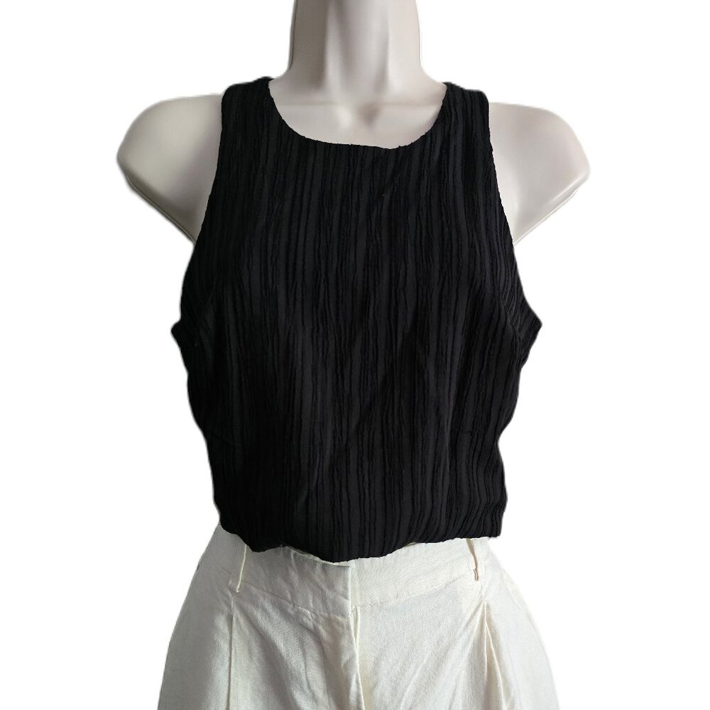 Beautiful black top with open back